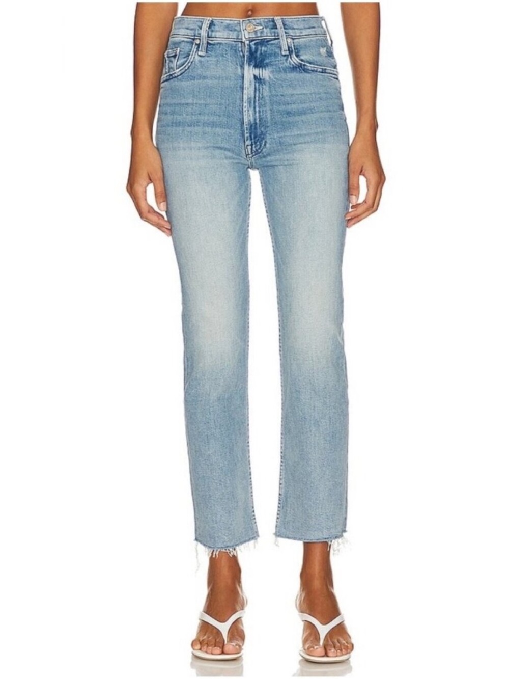 Mother High Waisted Rider Ankle Fray Jeans Size 25